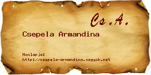 Csepela Armandina névjegykártya